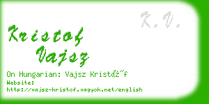 kristof vajsz business card